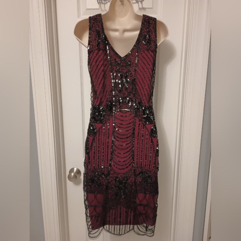 Nwt 1920s Gatsby Style Flapper Sequin Dress - image 2